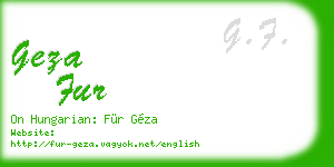 geza fur business card